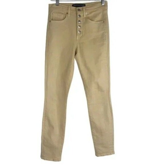 Veronica Beard Maera High Rise Twee Skinny Yellow Jeans Preppy Teacher 24/7 - Picture 3 of 7